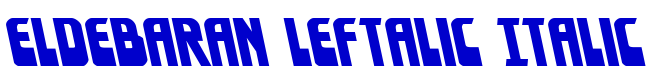 Eldebaran Leftalic Italic шрифт